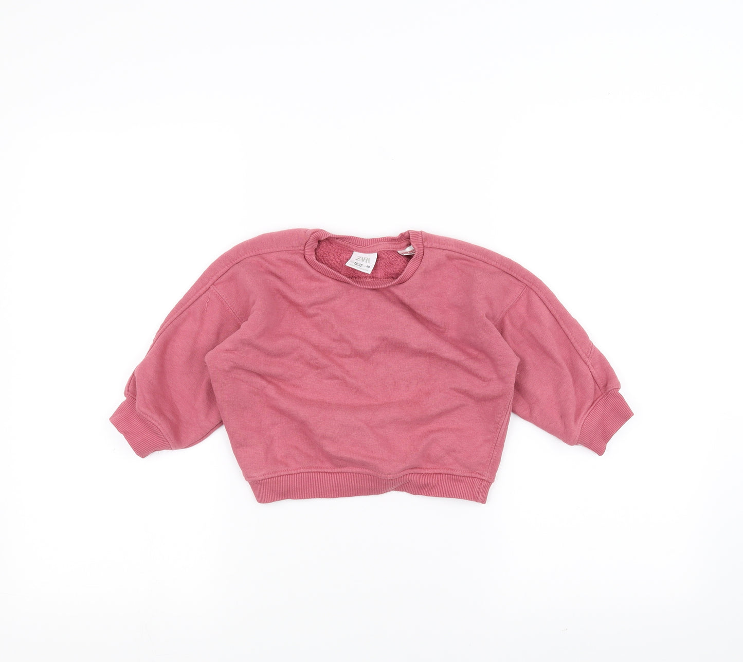 Zara Girls Pink   Pullover Jumper Size 12-18 Months