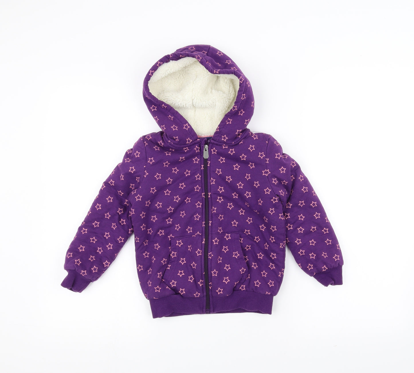 Lupilu Girls Purple   Parka Coat Size 5-6 Years