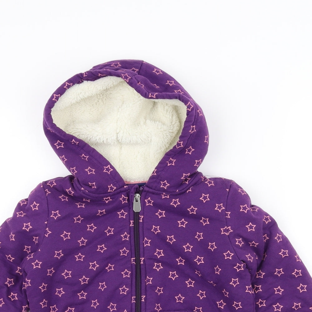 Lupilu Girls Purple   Parka Coat Size 5-6 Years