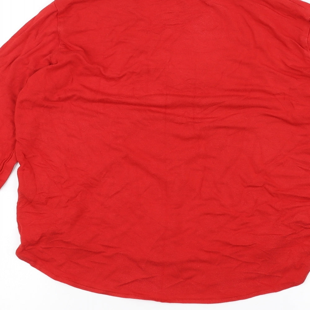 Red Herring Womens Red   Basic T-Shirt Size 12