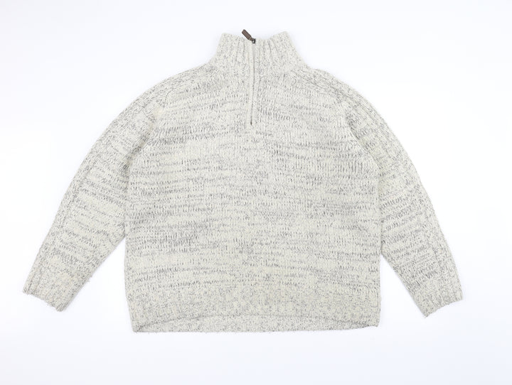 stonebay Womens White  Knit Pullover Jumper Size L