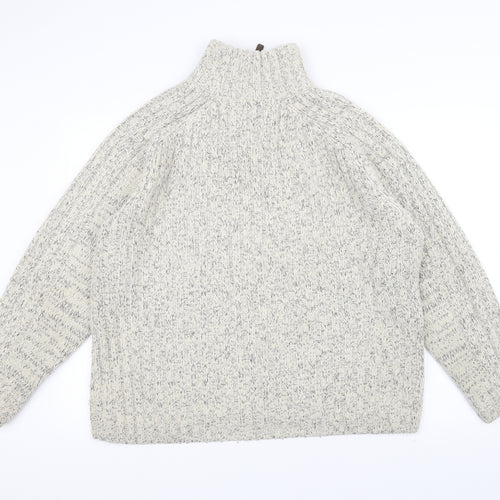 stonebay Womens White  Knit Pullover Jumper Size L