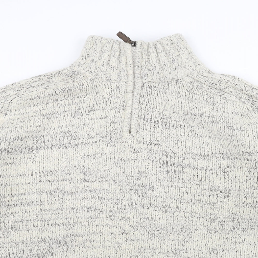 stonebay Womens White  Knit Pullover Jumper Size L
