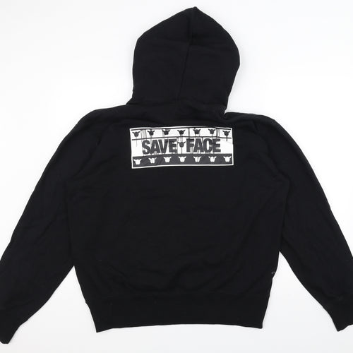 uni Mens Black   Pullover Hoodie Size M