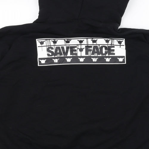uni Mens Black   Pullover Hoodie Size M