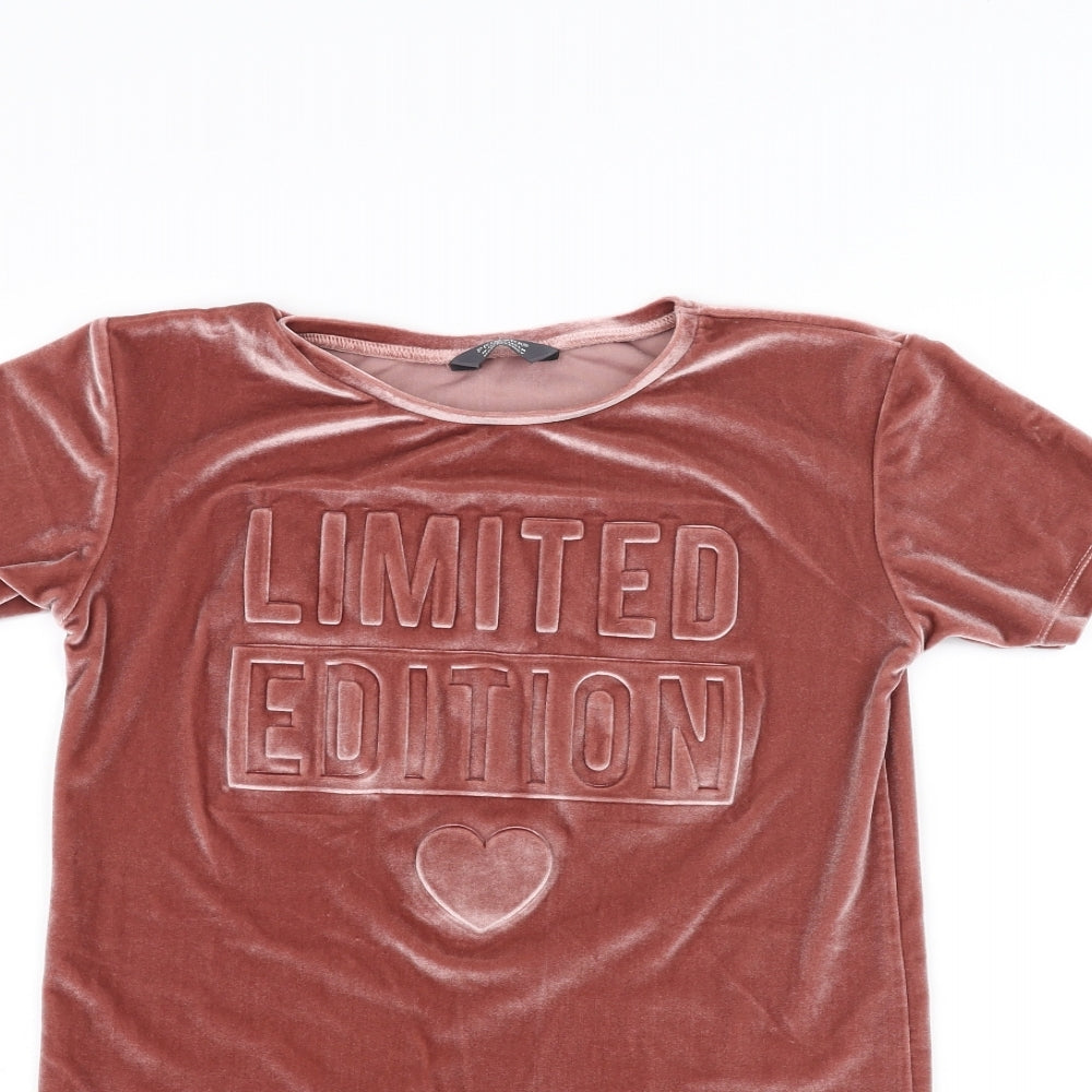 Primark Girls Pink   Basic T-Shirt Size 10-11 Years