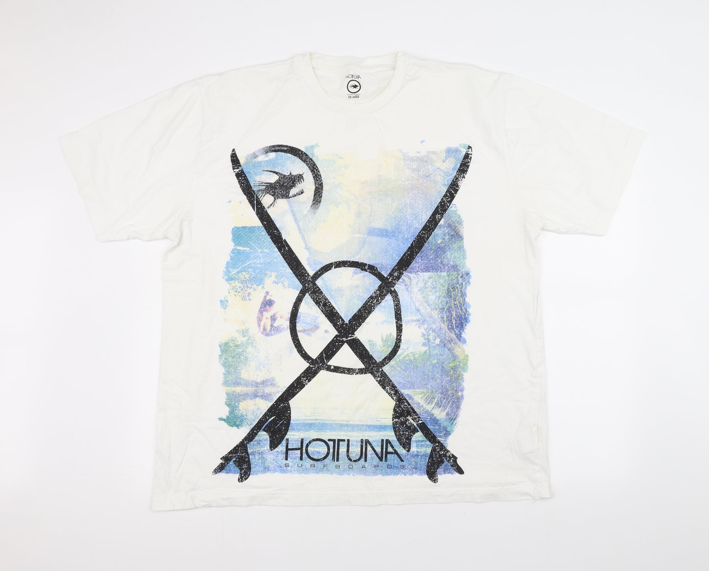 Hot Tuna Mens White    T-Shirt Size 2XL