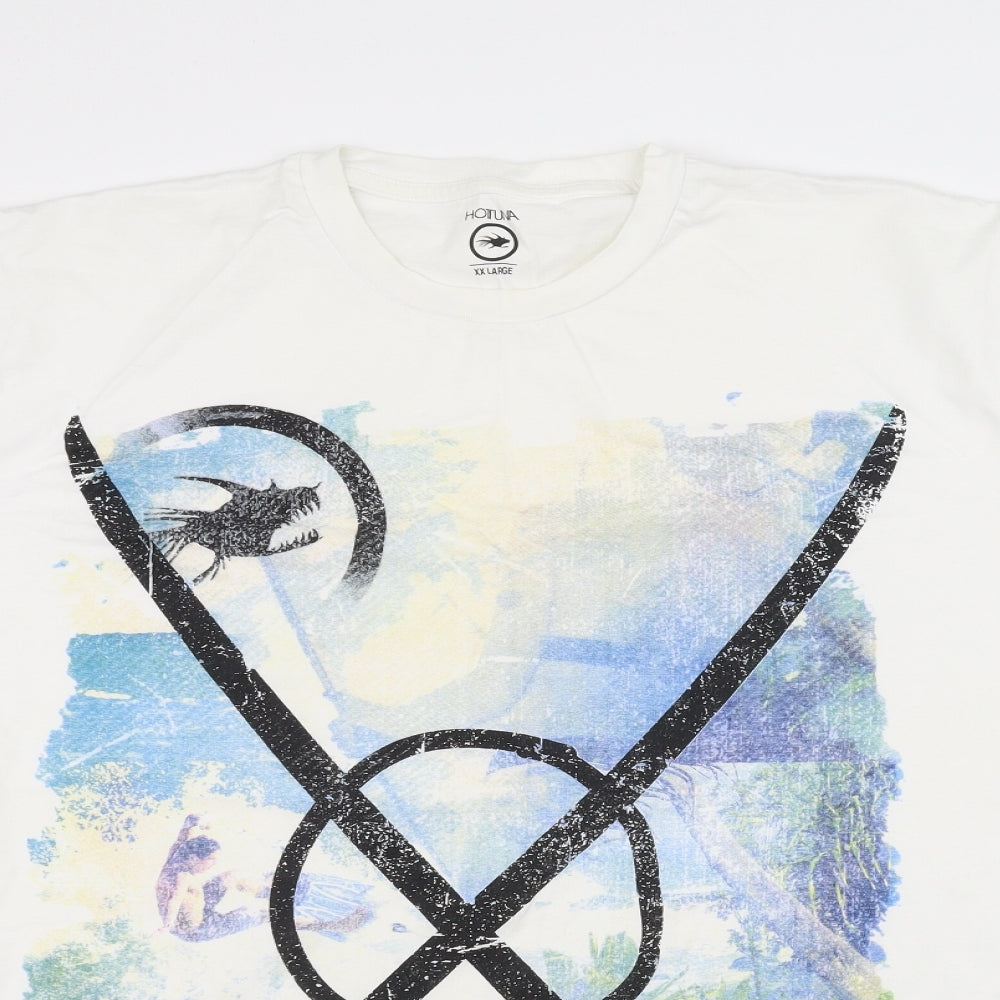 Hot Tuna Mens White    T-Shirt Size 2XL