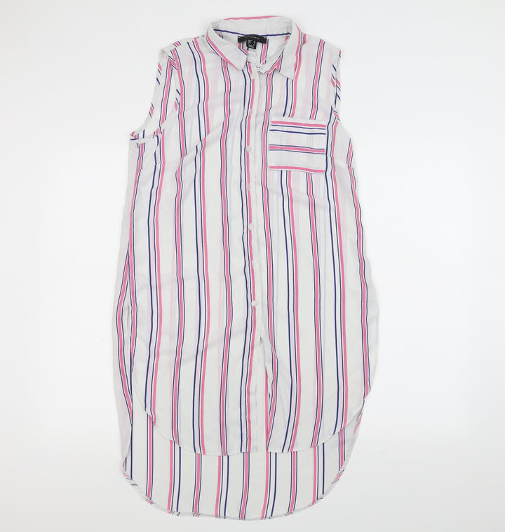 Atmosphere Womens White Basic Button-Up Size 10