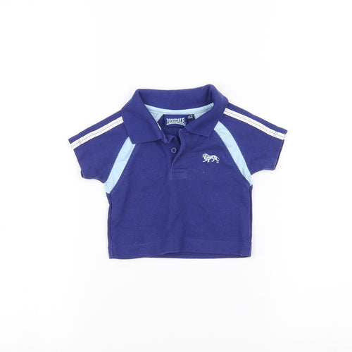 Lonsdale Baby Blue   Basic Polo Size 0-3 Months