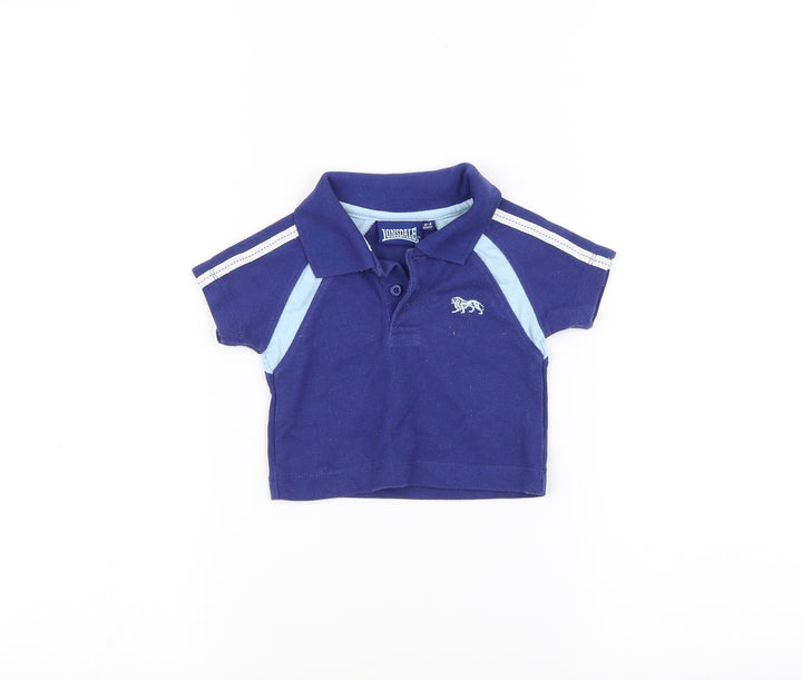 Lonsdale Baby Blue   Basic Polo Size 0-3 Months