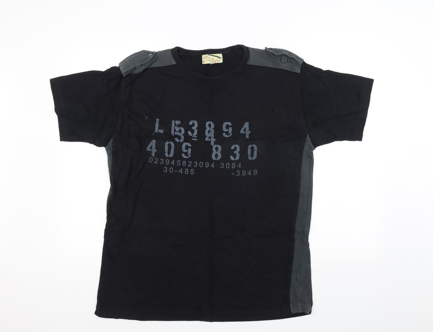 Swade Mens Black    T-Shirt Size XL