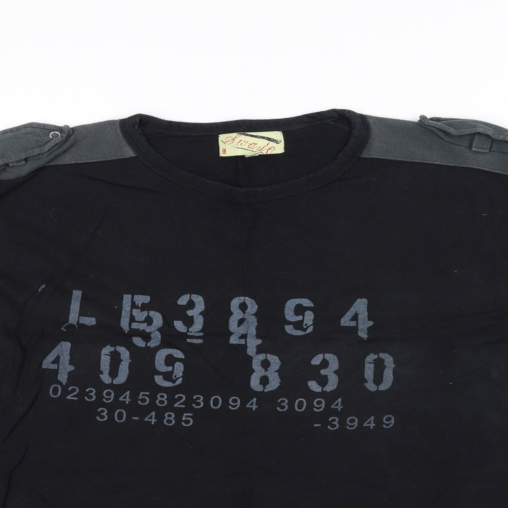 Swade Mens Black    T-Shirt Size XL