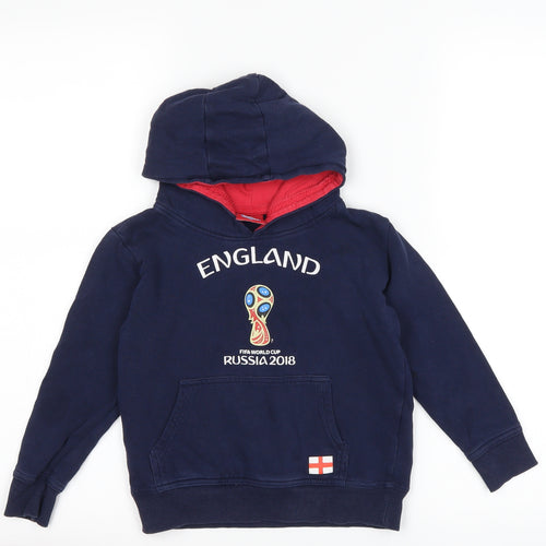 england fifa world cup russia 2018 Boys Blue   Pullover Hoodie Size 5-6 Years  - England Football russia fifa world cup 2018