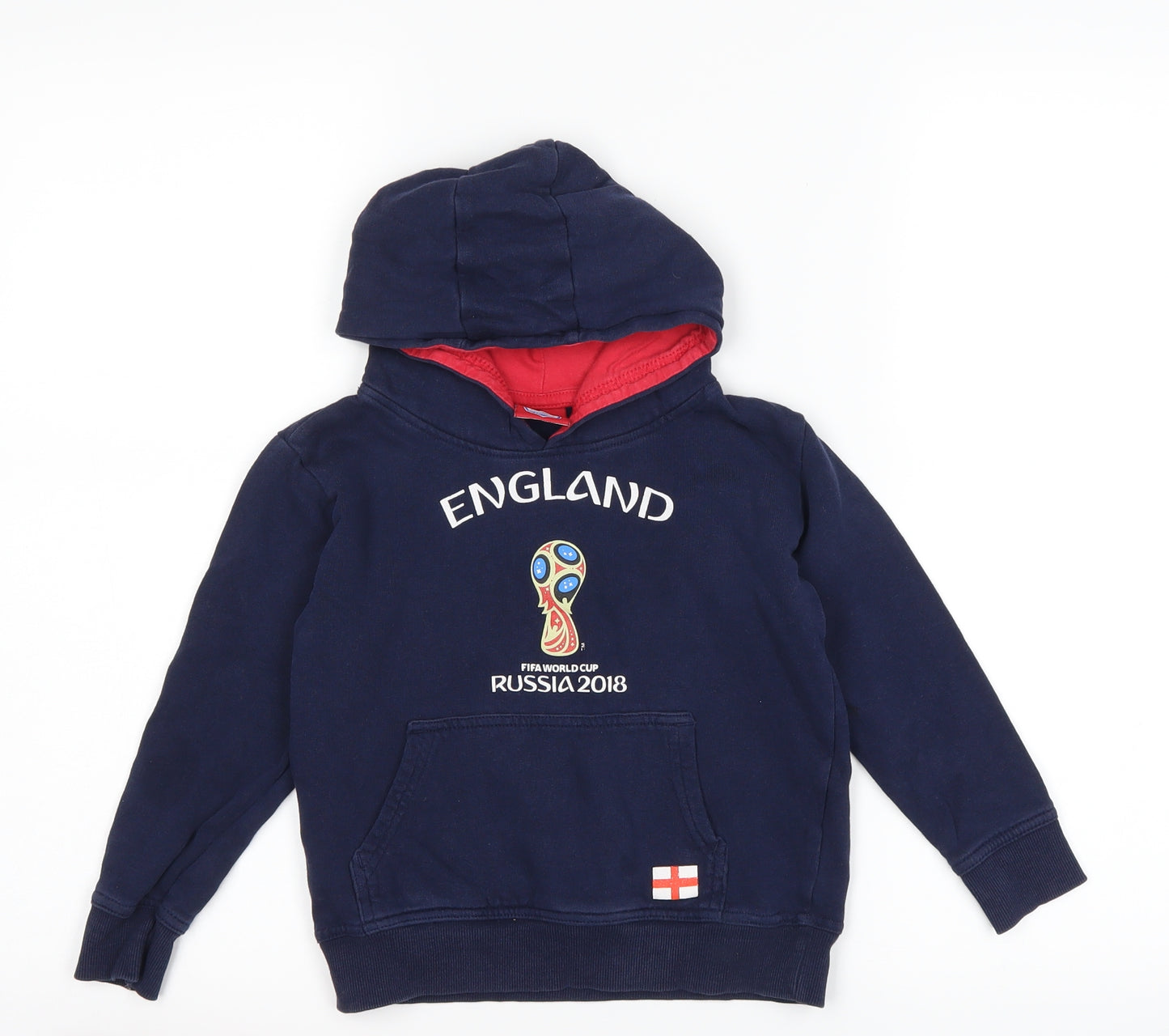 england fifa world cup russia 2018 Boys Blue   Pullover Hoodie Size 5-6 Years  - England Football russia fifa world cup 2018