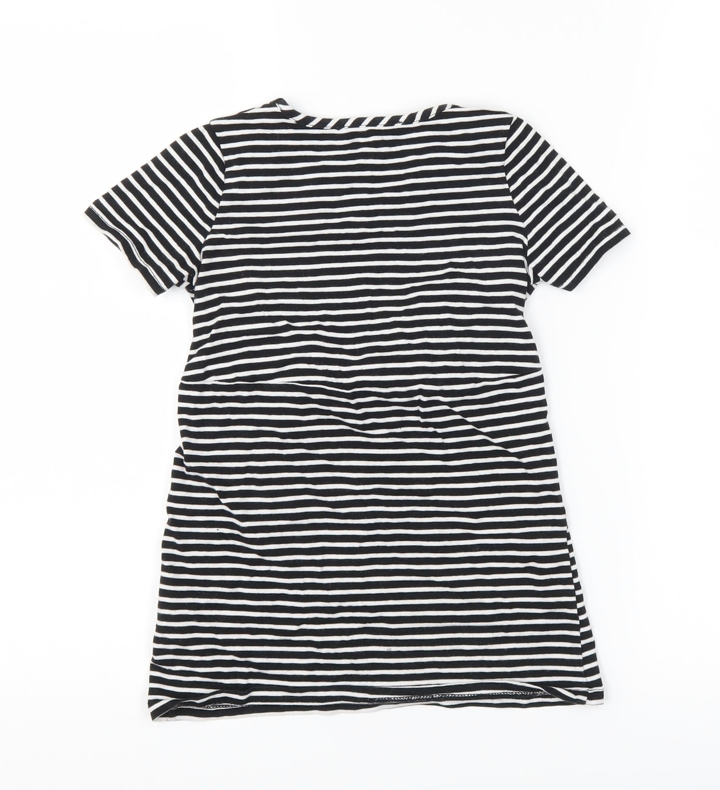 George Girls Black Striped  T-Shirt Dress  Size 4-5 Years  - pineapple love