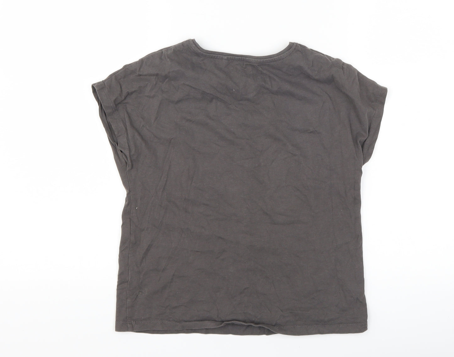 NEXT Girls Grey   Basic T-Shirt Size 7 Years  - sister sister