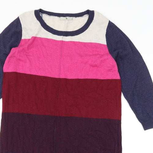 TU Womens Blue Striped  Jumper Dress  Size 12