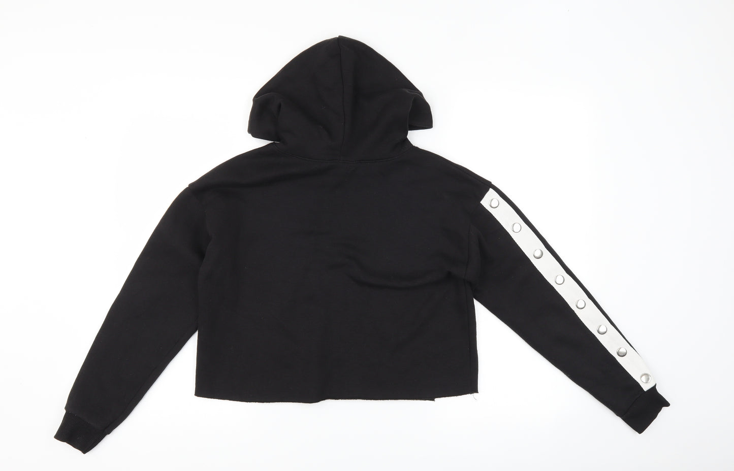 New Look Girls Black Striped  Pullover Hoodie Size 12-13 Years  - usa