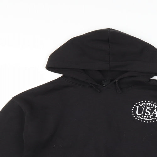 New Look Girls Black Striped  Pullover Hoodie Size 12-13 Years  - usa