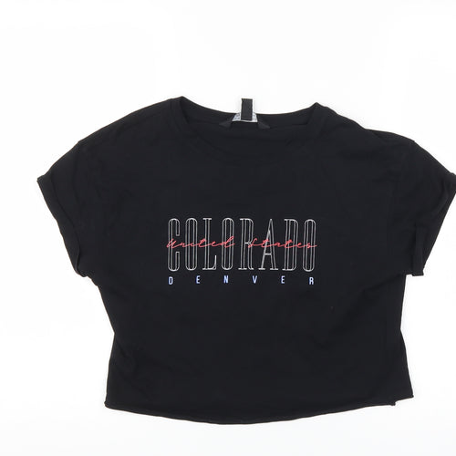 New Look Girls Black   Cropped T-Shirt Size 12-13 Years  - Colorado