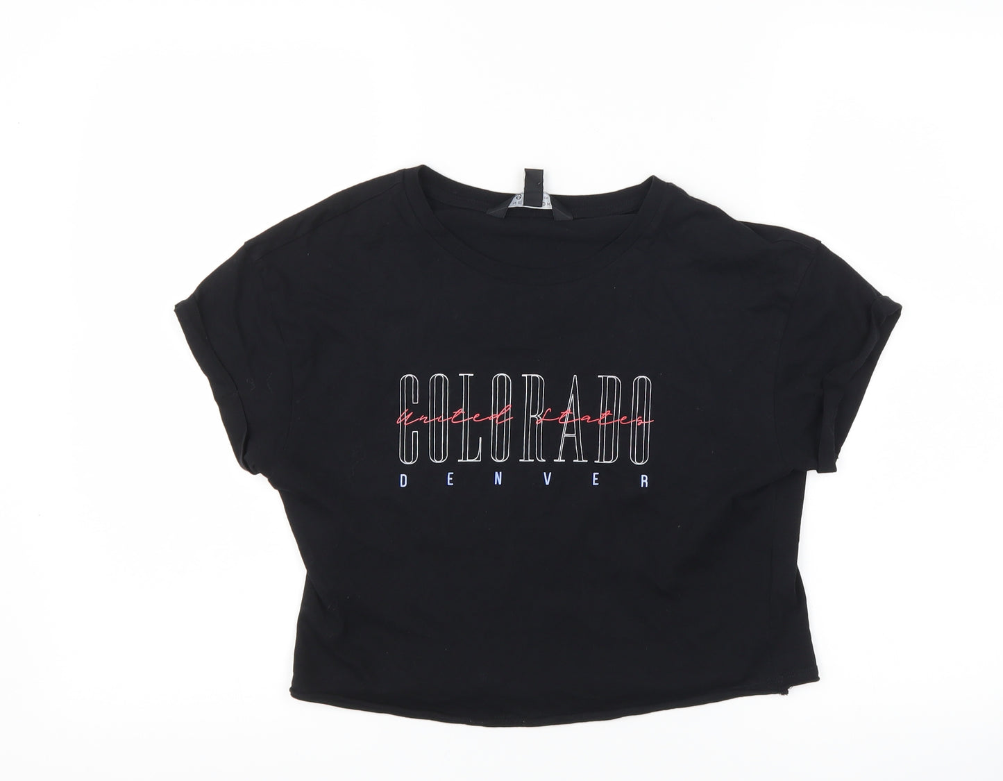 New Look Girls Black   Cropped T-Shirt Size 12-13 Years  - Colorado
