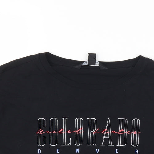 New Look Girls Black   Cropped T-Shirt Size 12-13 Years  - Colorado