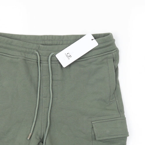 C.P. Company Mens Green   Sweat Shorts Size S