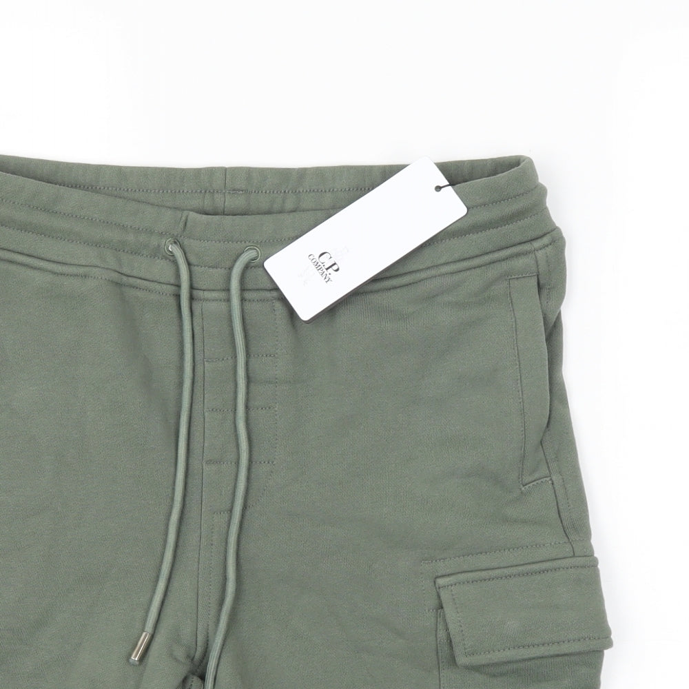 C.P. Company Mens Green   Sweat Shorts Size S