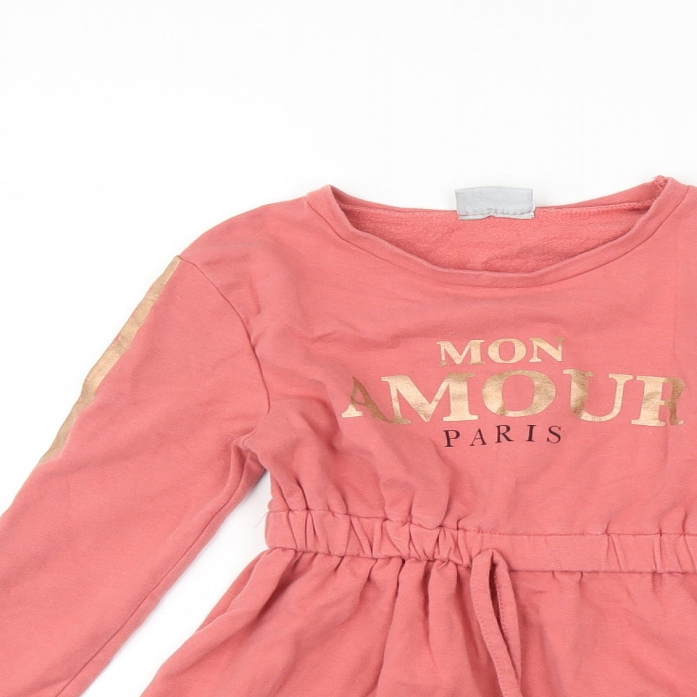 Matalan Girls Pink   Jumper Dress  Size 7 Years  - mon amour paris