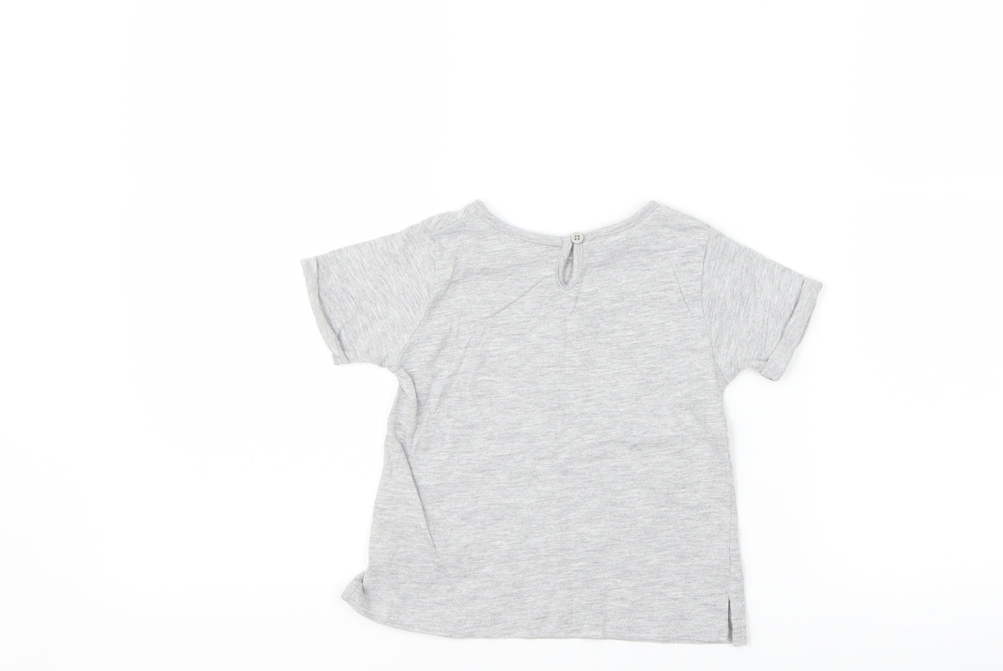 Matalan Girls Grey   Basic T-Shirt Size 18-24 Months  - Mini Boss
