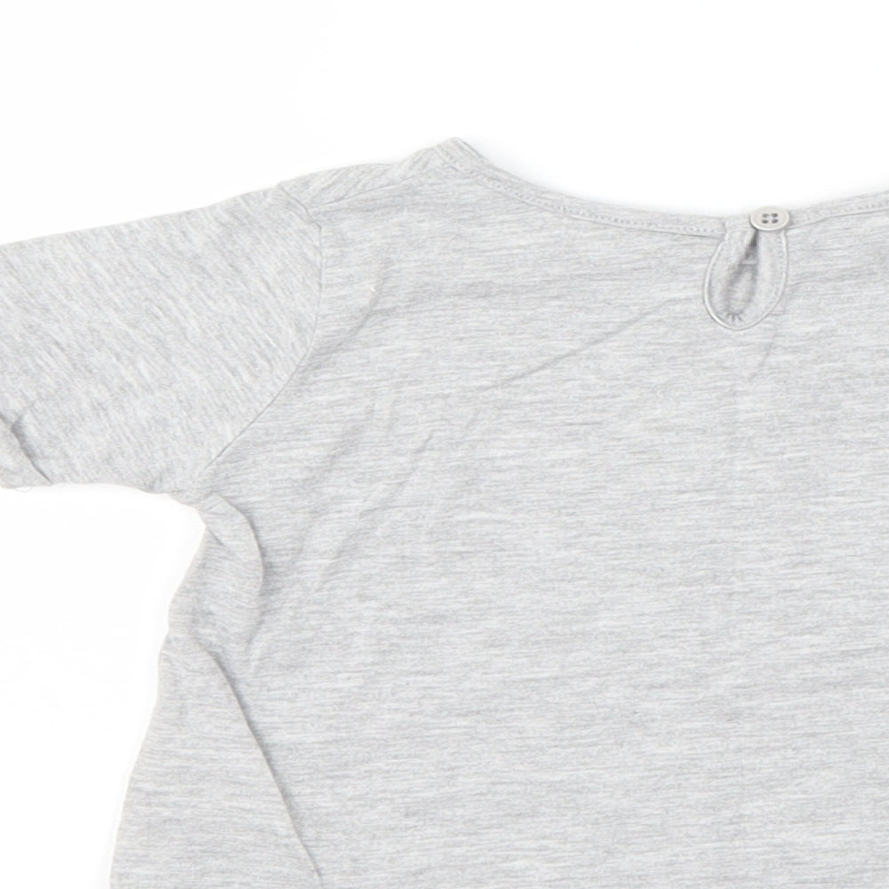 Matalan Girls Grey   Basic T-Shirt Size 18-24 Months  - Mini Boss