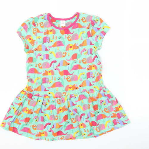 Boots Mini Club Girls Green   T-Shirt Dress  Size 5-6 Years  - Dinosaur