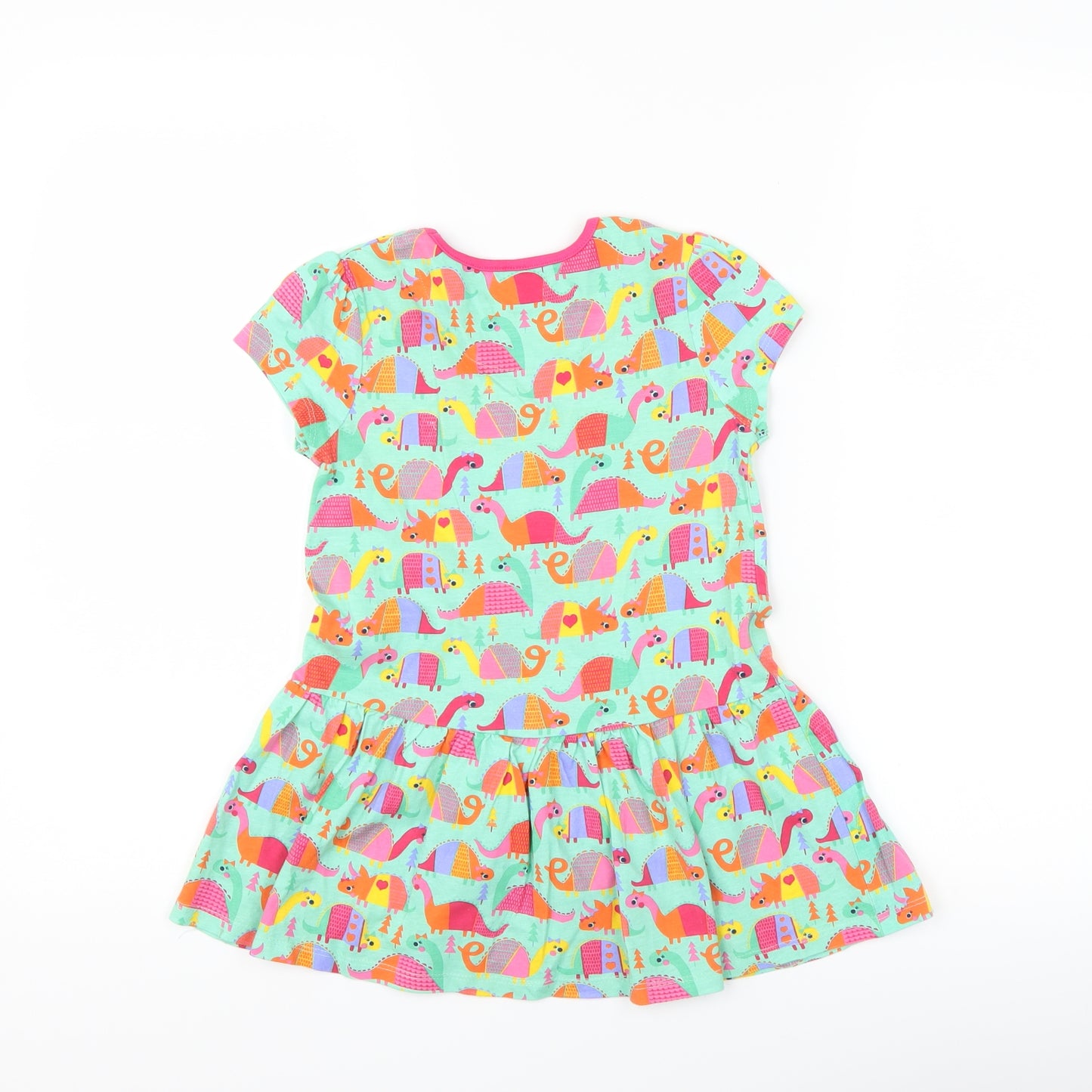 Boots Mini Club Girls Green   T-Shirt Dress  Size 5-6 Years  - Dinosaur