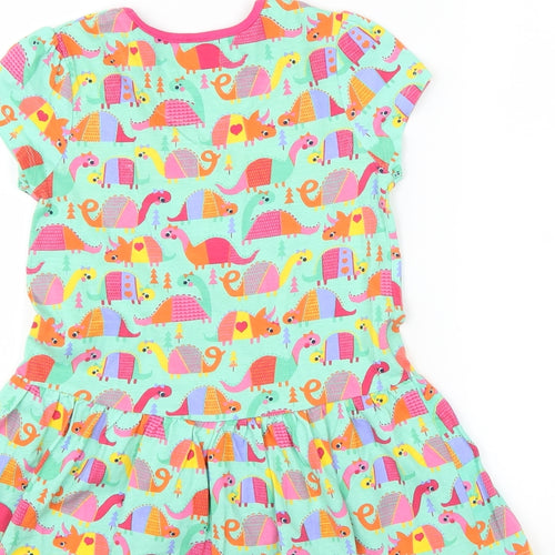 Boots Mini Club Girls Green   T-Shirt Dress  Size 5-6 Years  - Dinosaur