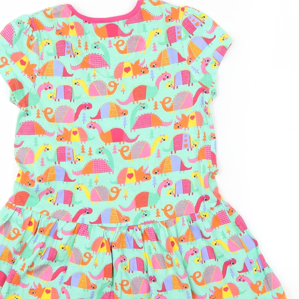 Boots Mini Club Girls Green   T-Shirt Dress  Size 5-6 Years  - Dinosaur