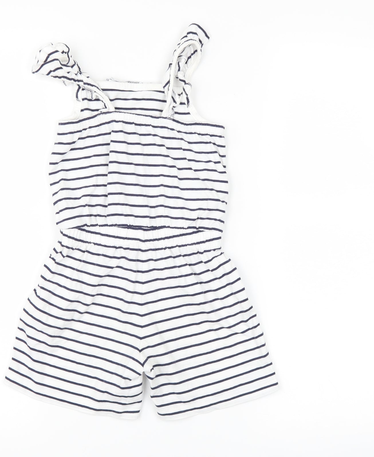 George Girls White Striped  Playsuit One-Piece Size 4-5 Years  - bunny