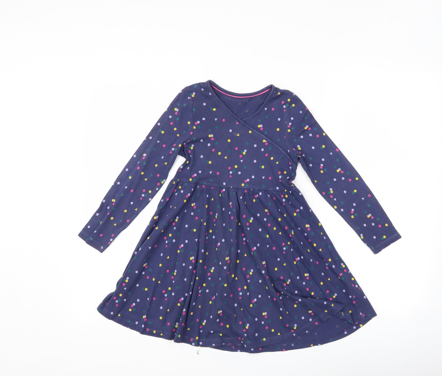 Marks and Spencer Girls Blue Polka Dot  A-Line  Size 5-6 Years