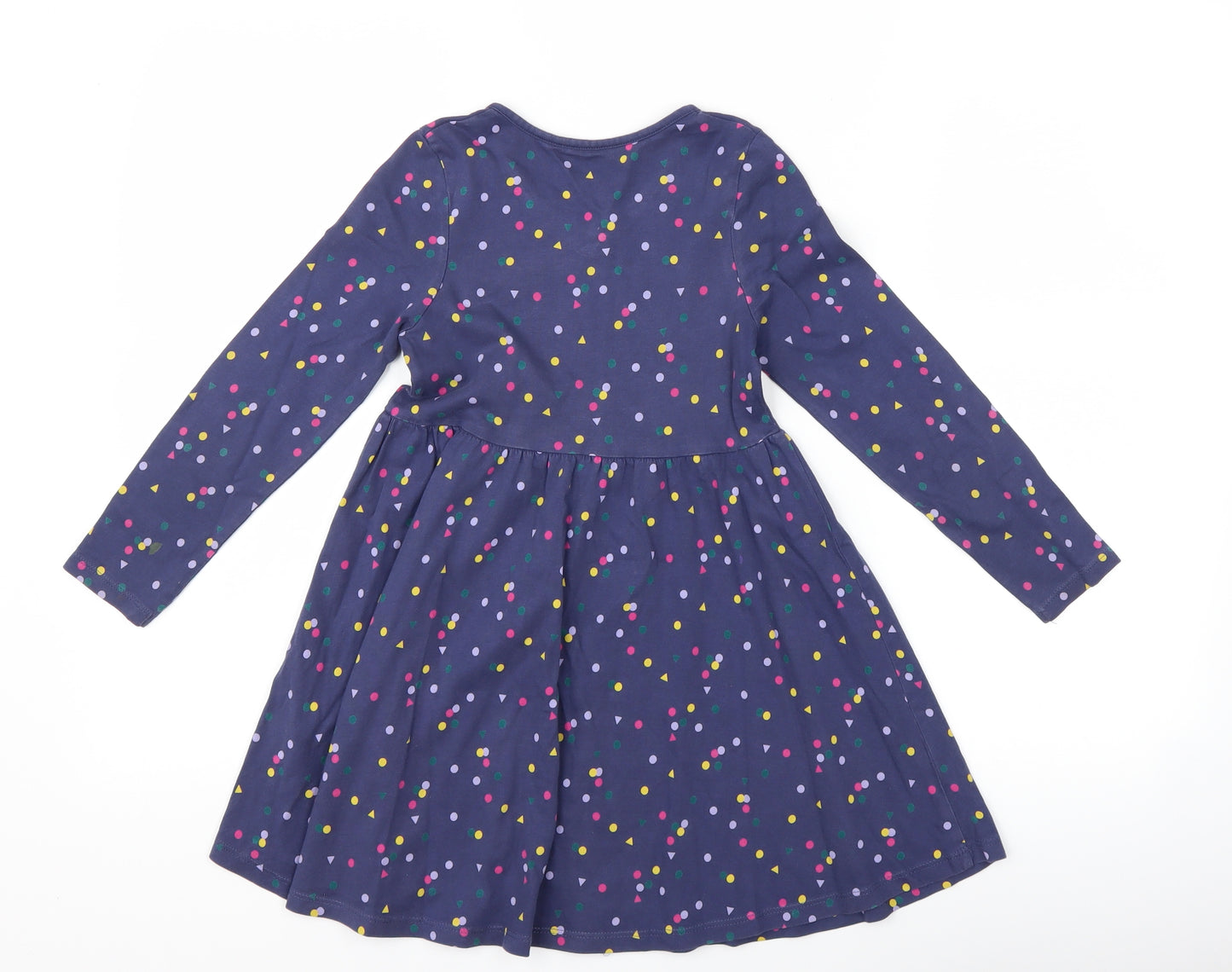 Marks and Spencer Girls Blue Polka Dot  A-Line  Size 5-6 Years
