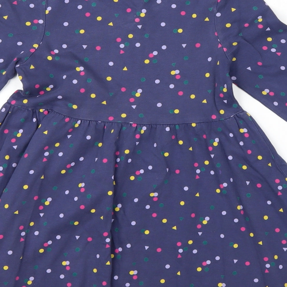Marks and Spencer Girls Blue Polka Dot  A-Line  Size 5-6 Years