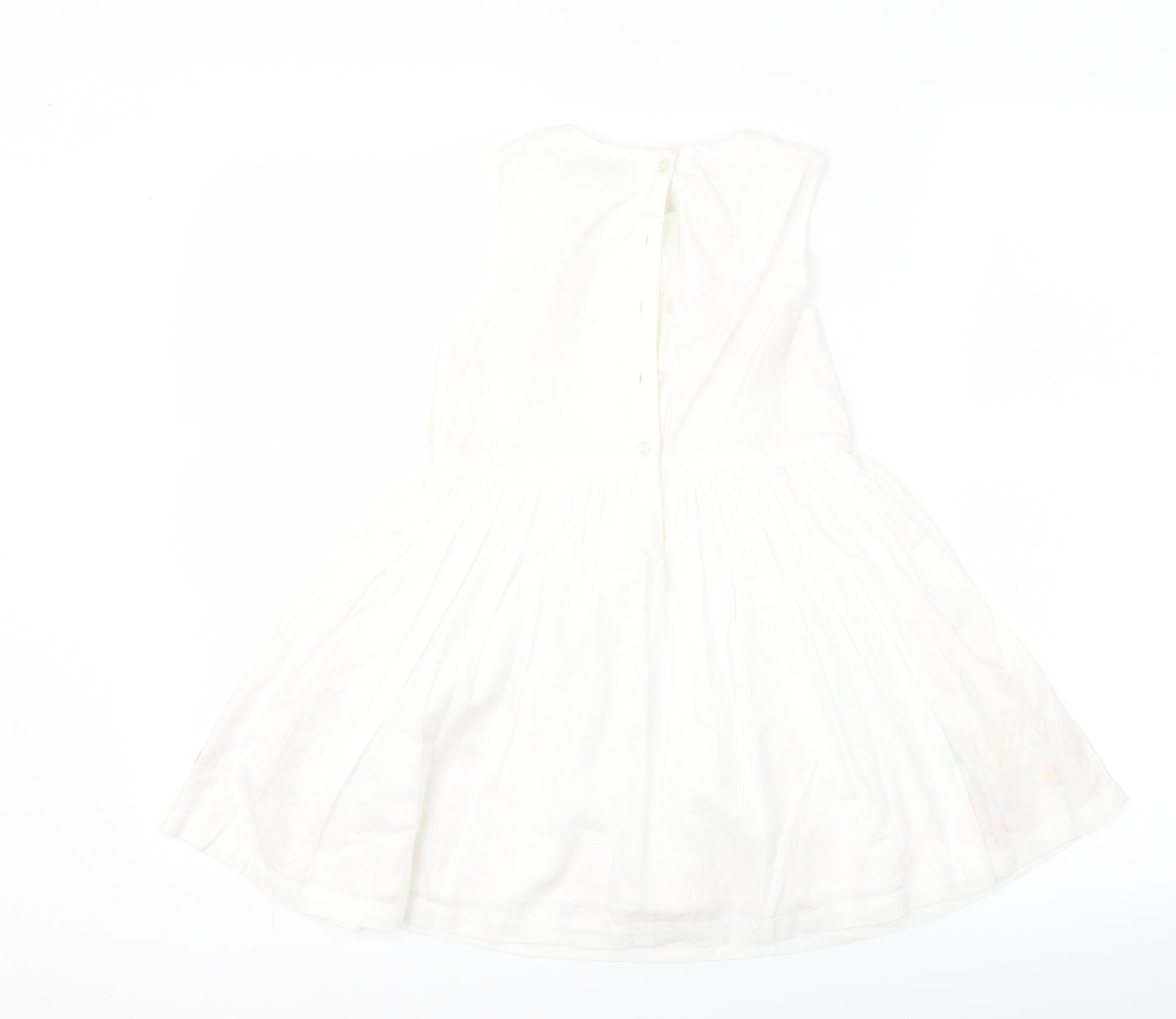 George Girls White Floral  A-Line  Size 5-6 Years