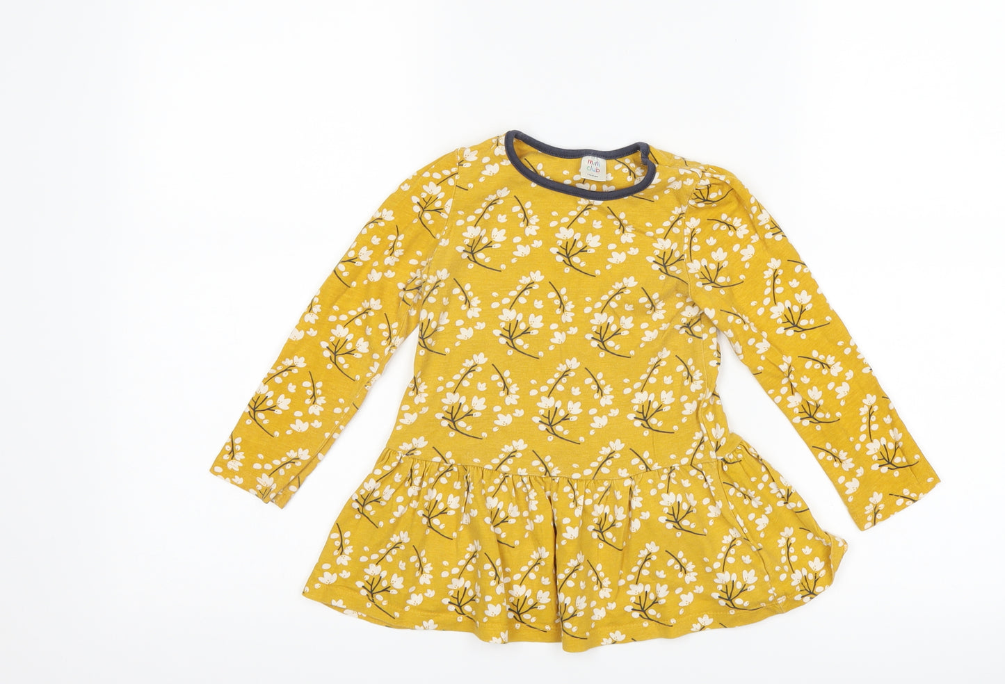 Boots Mini Club Girls Yellow Floral  A-Line  Size 18-24 Months