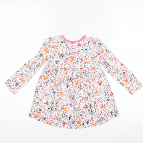 Boots Mini Club Girls White Floral  A-Line  Size 18-24 Months  - Woodland Animals