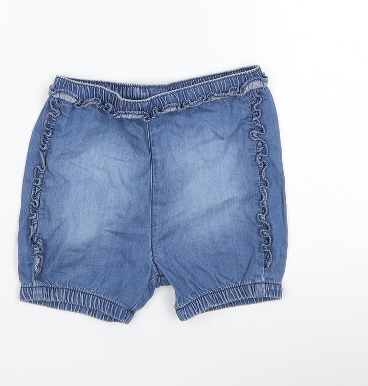 TU Girls Blue  Denim Cropped Jeans Size 18-24 Months  - shorts
