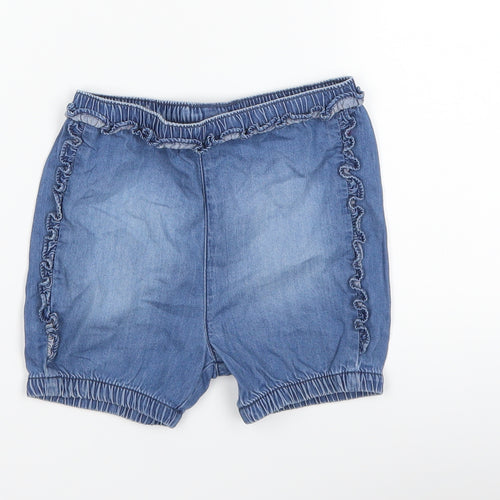 TU Girls Blue  Denim Cropped Jeans Size 18-24 Months  - shorts