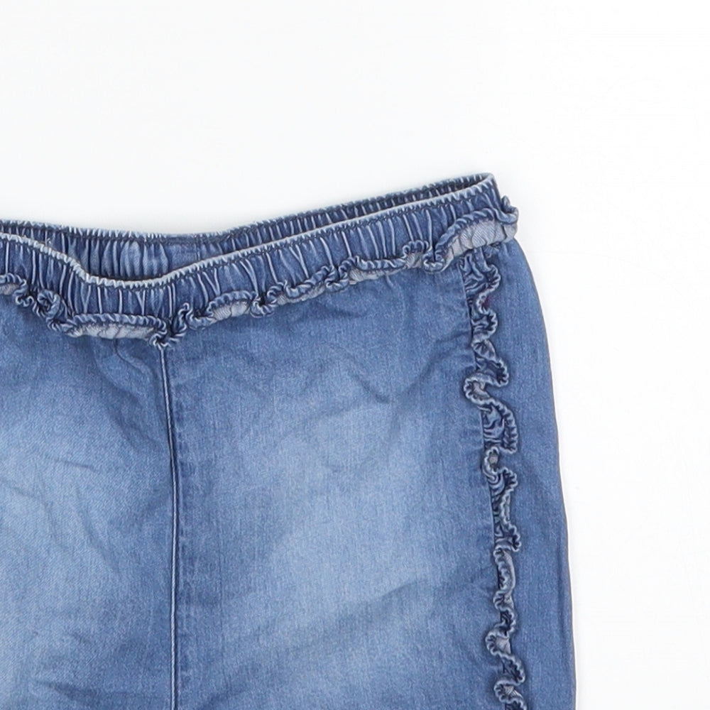 TU Girls Blue  Denim Cropped Jeans Size 18-24 Months  - shorts