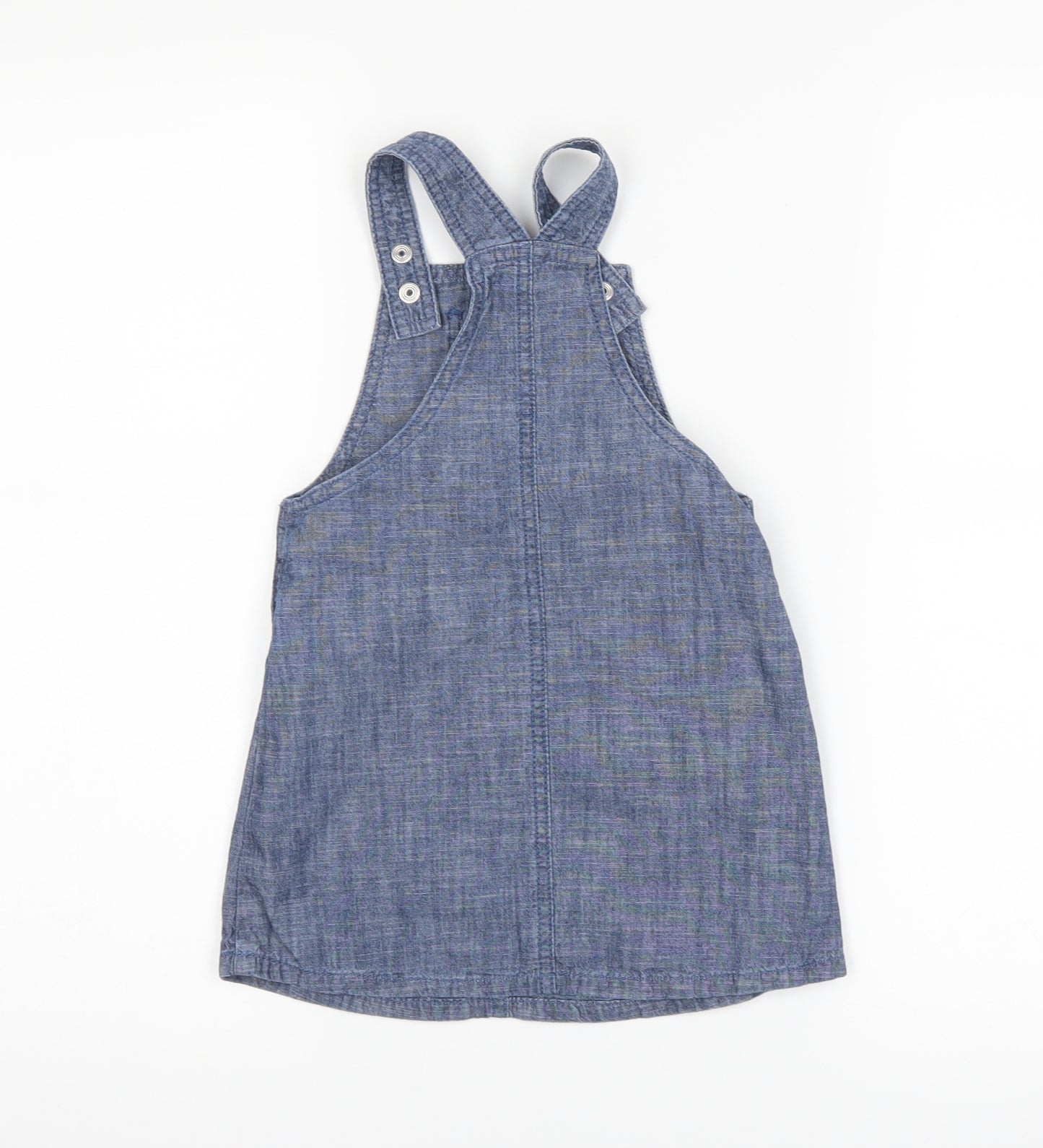 Blue Zoo Girls Blue  Denim Pinafore/Dungaree Dress  Size 18-24 Months