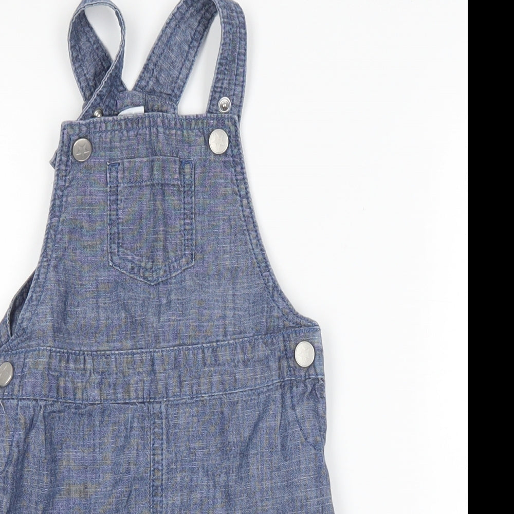 Blue Zoo Girls Blue  Denim Pinafore/Dungaree Dress  Size 18-24 Months