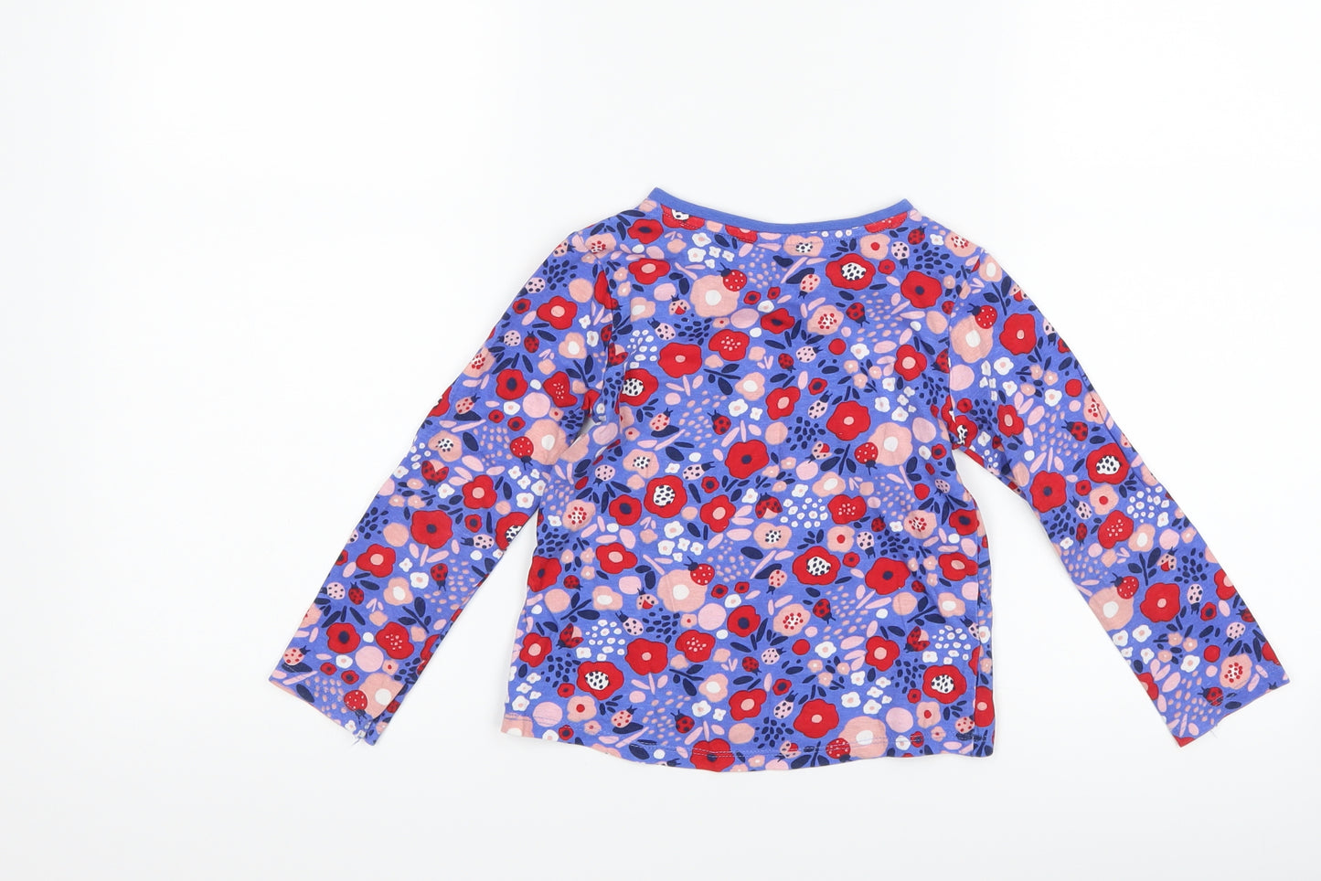 TU Girls Blue Floral  Basic T-Shirt Size 3-4 Years
