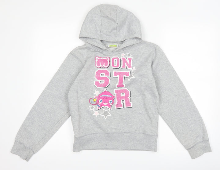 moshi monsters Girls Grey Pullover Hoodie Size 11-12 Years - Moshi Monsters